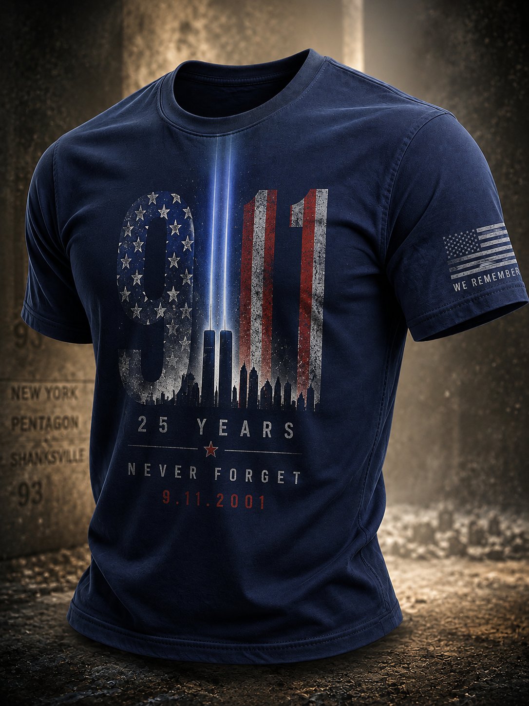 Men'S 9.11 Never Forget Printed T-Shirt