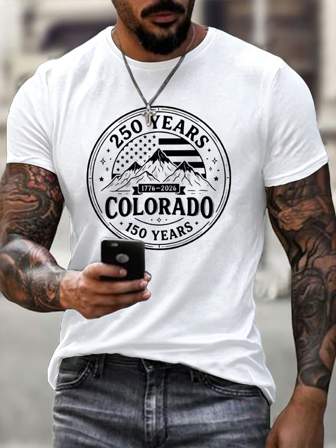 Male COLORADO STRONG Printed T-Shirt