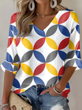Women'S Football Print Waffle Top