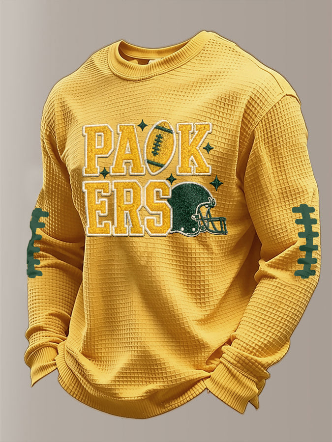 Men'S Football Printed Waffle T-Shirt