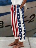 Women's Retro America 250th Anniversary Print Casual Pants