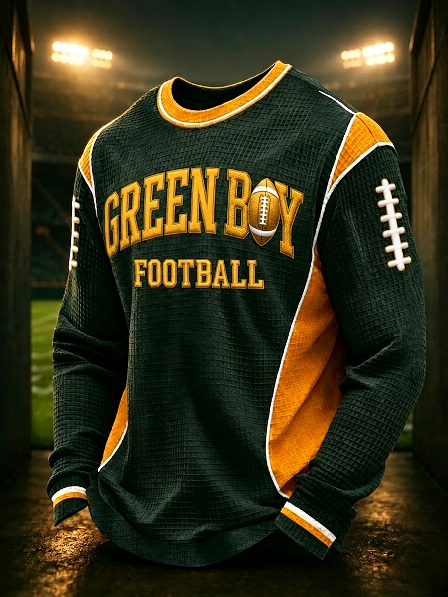 Men'S Football Fan Print Casual Top