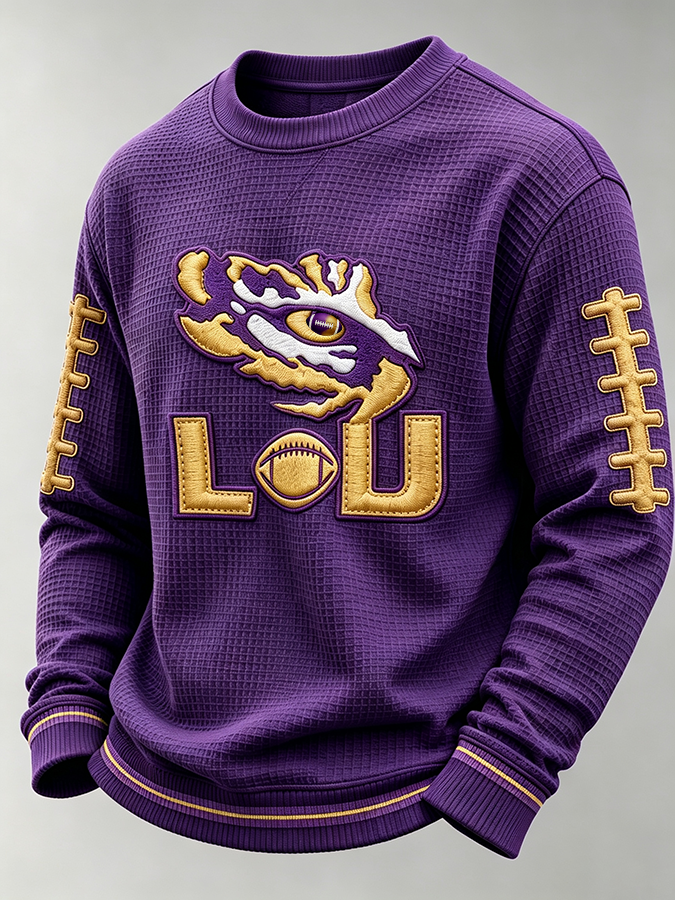 Men's Football Printed Waffle T-Shirt