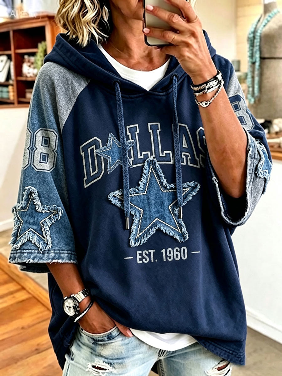 Women's Football Printed Casual Hoodie