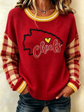 Women'S Football Print Casual Sweatshirt