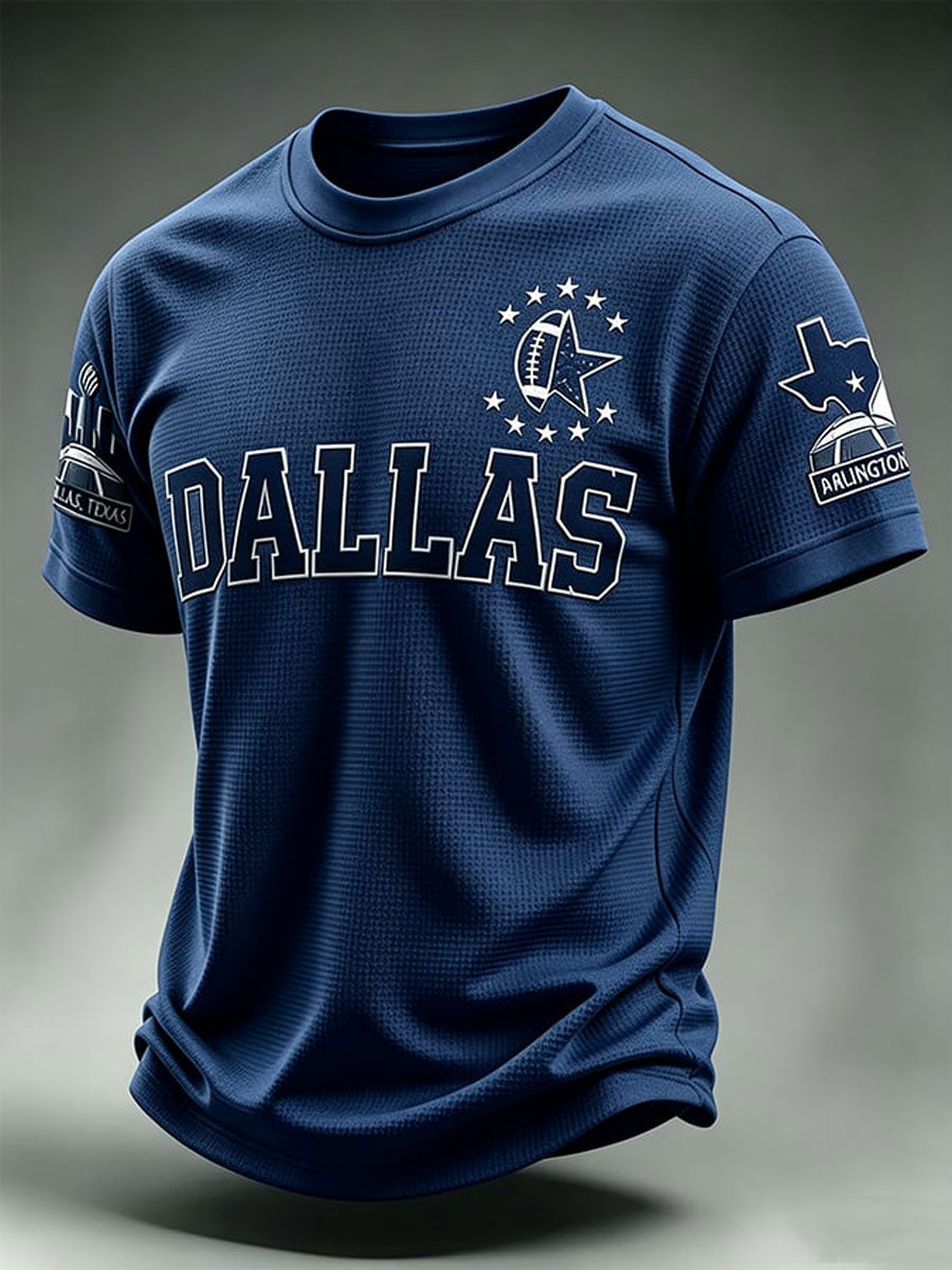 Men's Football Game Print Casual T-Shirt
