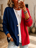 Women'S Football Printed Knitted Cardigan