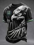 Men's Football Print Short Sleeve T-Shirt