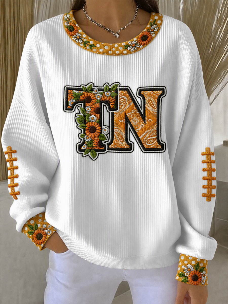 Women'S Football Print Casual Sweatshirt