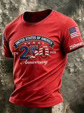 Men'S America Flag Printed Casual T-Shirt