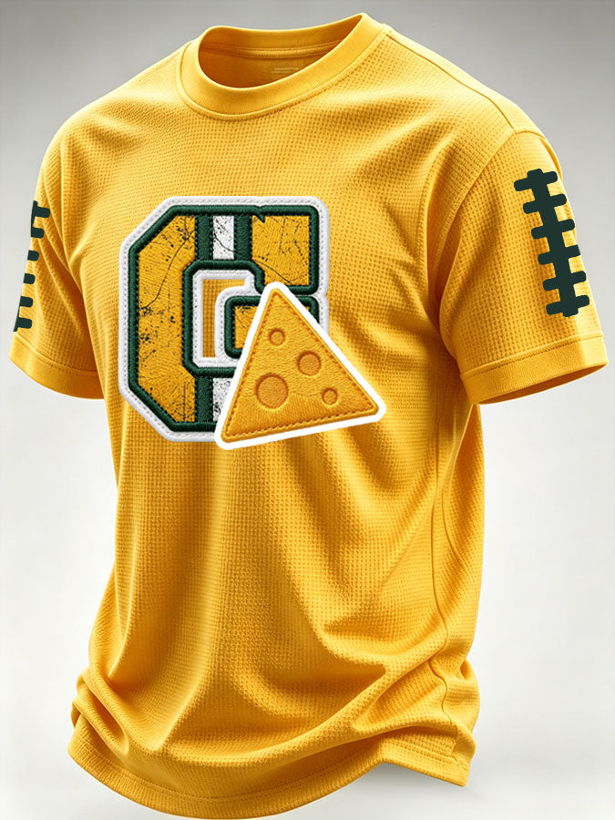 Men'S Football Print Waffle T-Shirt
