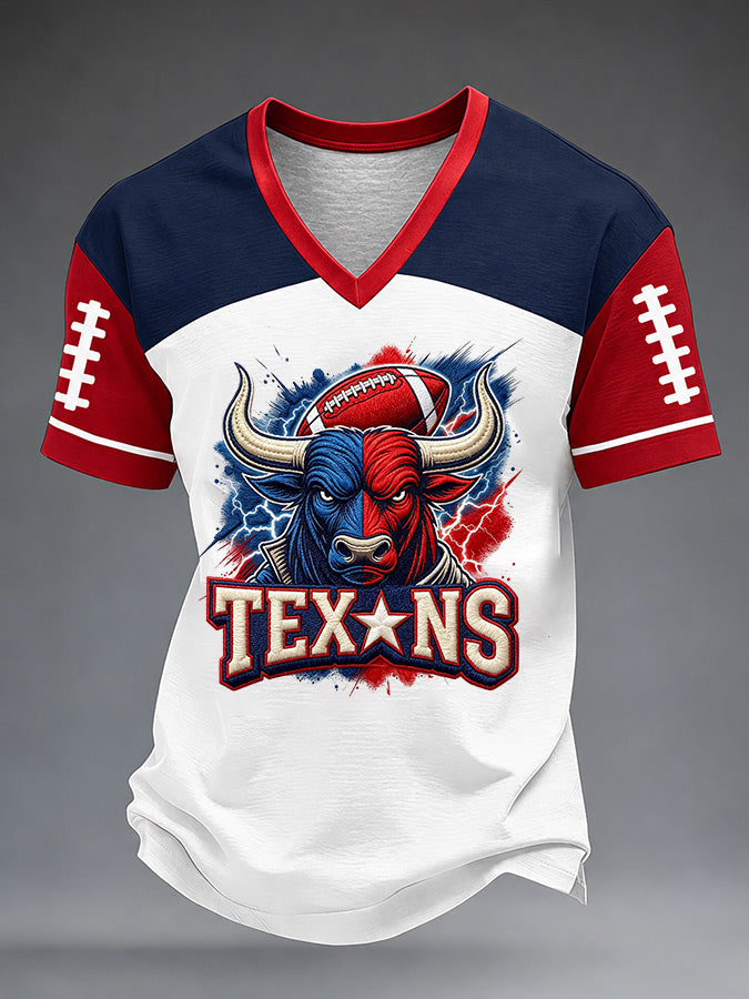 Men'S American Football Printed Casual T-Shirt