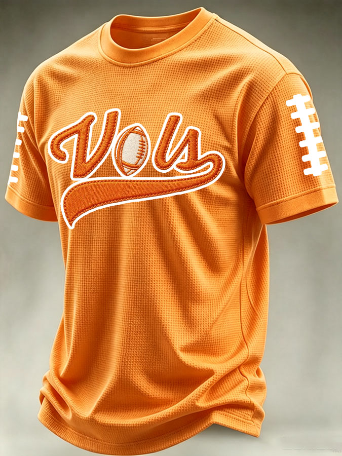 Men'S Football Print Waffle T-Shirt
