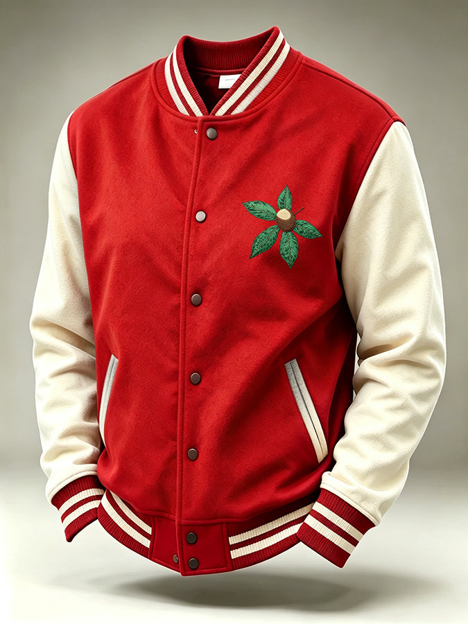 Men'S Retro Football Printed Button Top