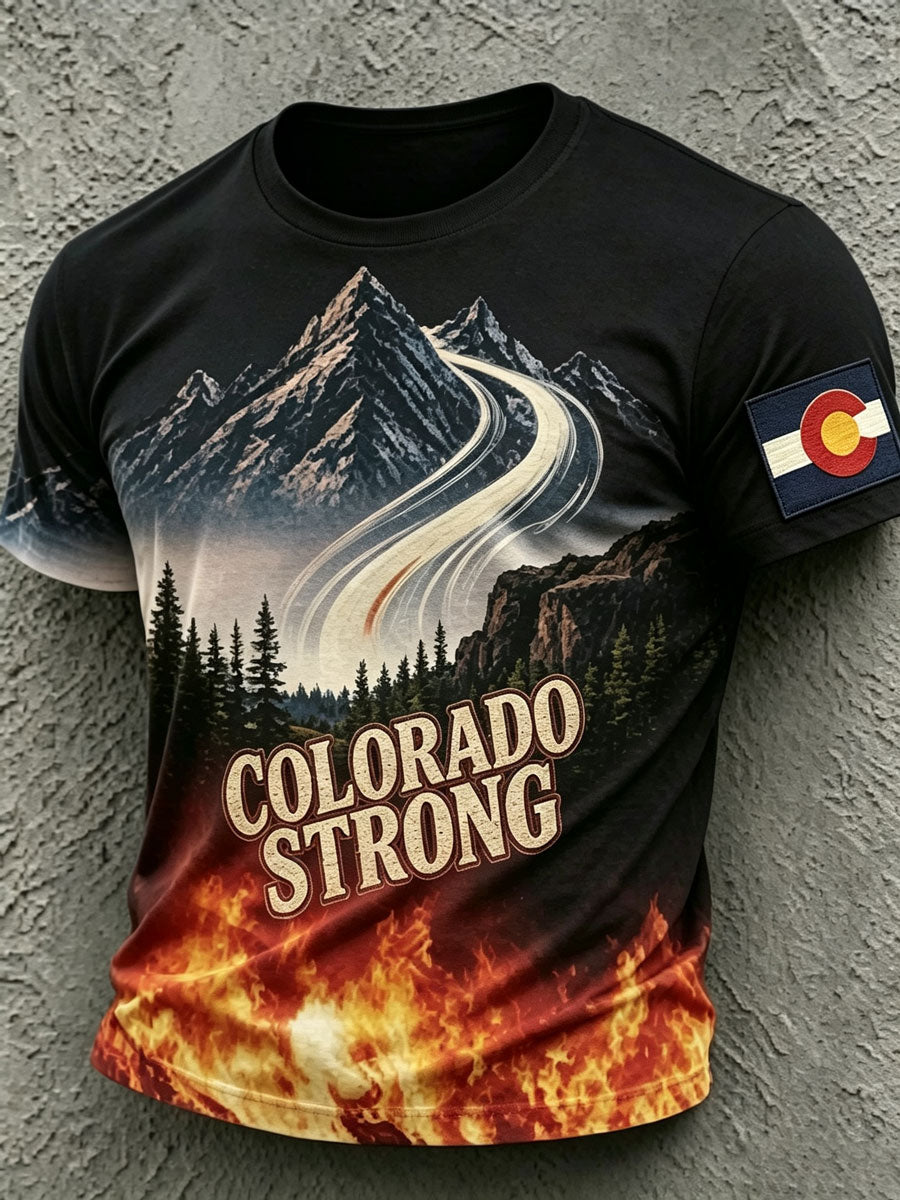 Men'S Forest Fire Print T-Shirt