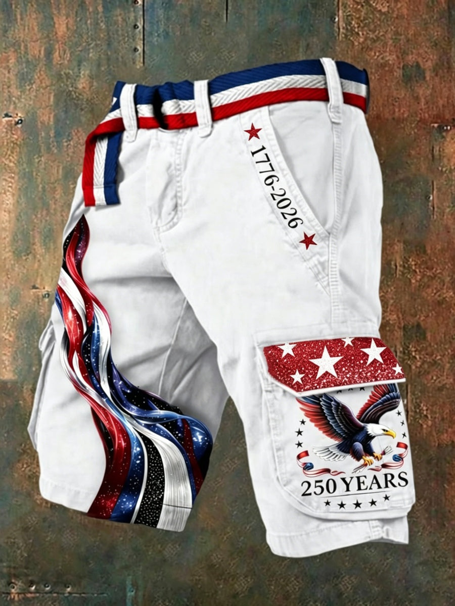 Retro USA 250th Anniversary Men's Work Shorts