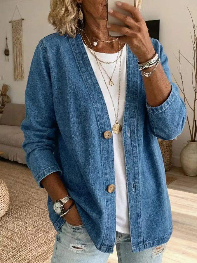 Women'S Solid Color Casual Cardigan