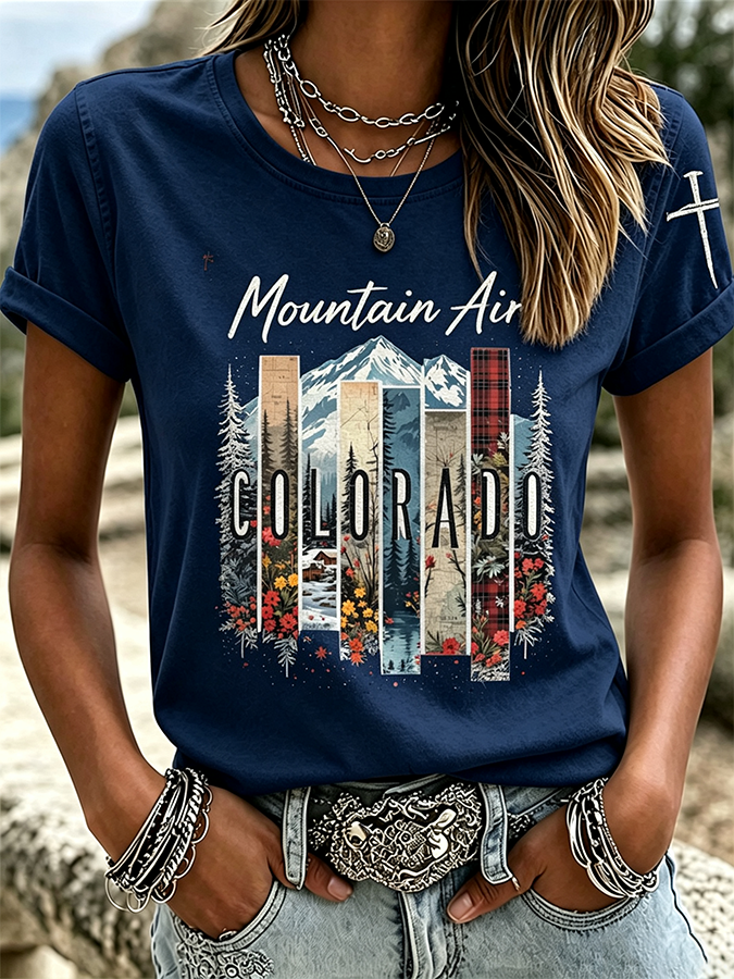 Women's Colorado 150years Anniversary Casual T-shirt