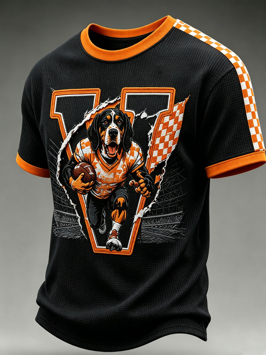 Men'S Football Print Waffle T-Shirt