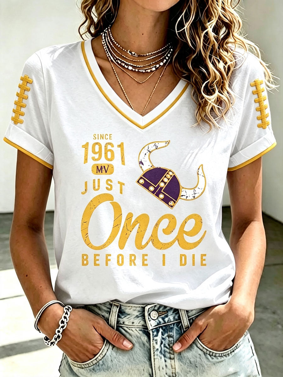 Women's Football Print Short-Sleeve T-Shirt