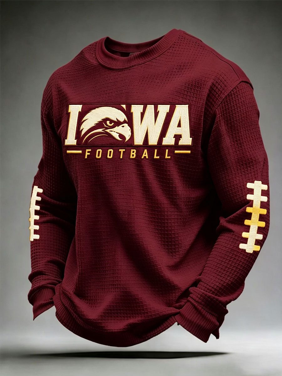 Men'S Football Printed Waffle T-Shirt