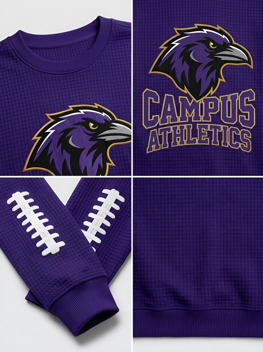 Unisex Baltimore Ravens Campus Athletics Raven Head Printed T-shirt
