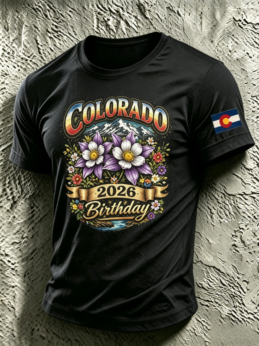 Men's Colorado Strong Print Short Sleeve T-Shirt