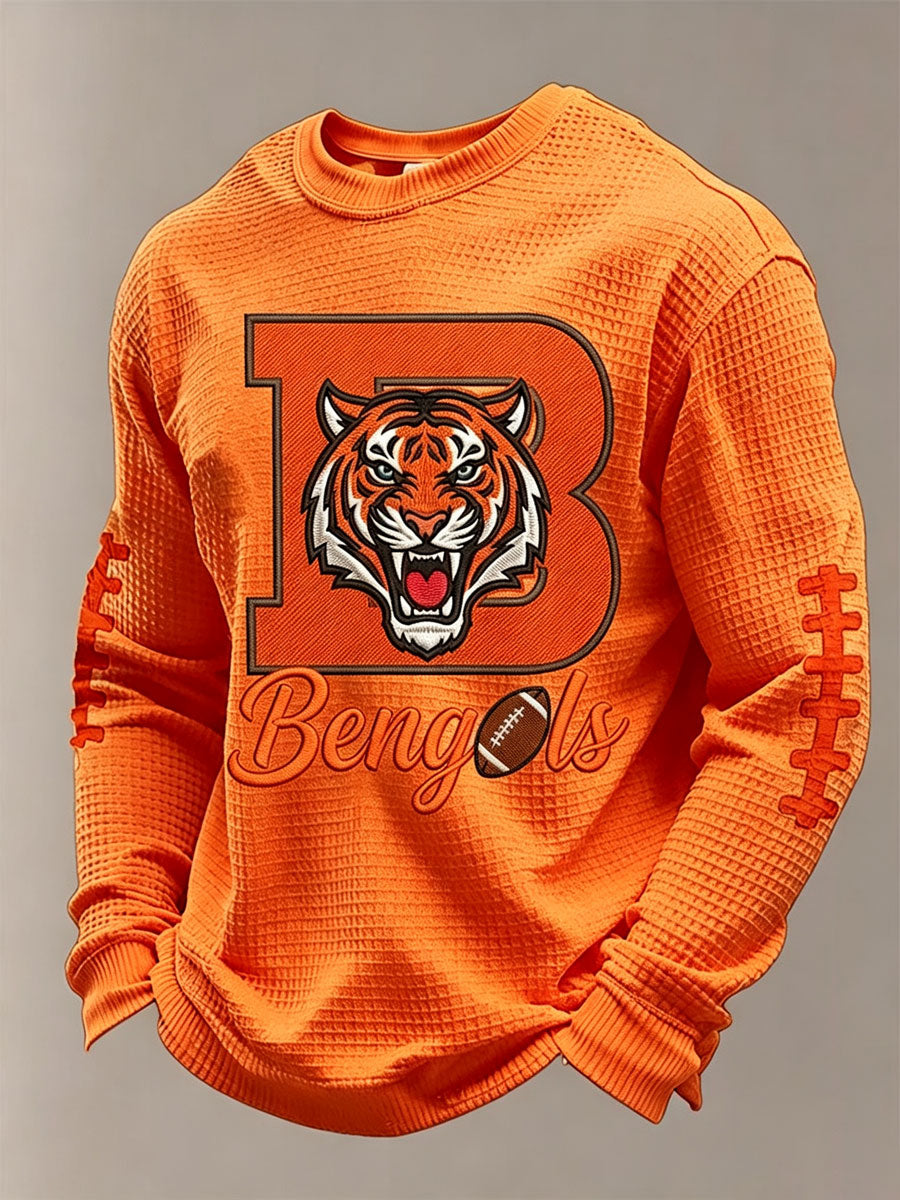 Men'S Football Printed Waffle T-Shirt