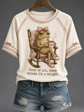 Women's 'Jesus Thinks I'm A Delight' Printed Casual T-Shirt