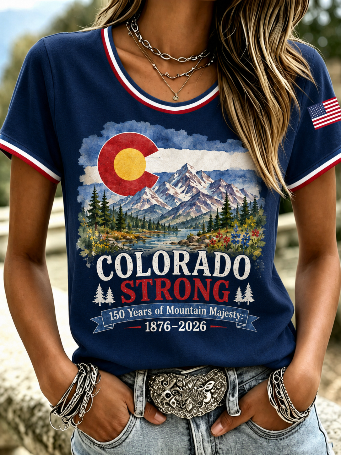Women'S COLORADO STRONG Printed T-Shirt