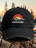 Retro Colorado Strong Colorado Wildfires Praying For The Firefighters Print Baseball Cap