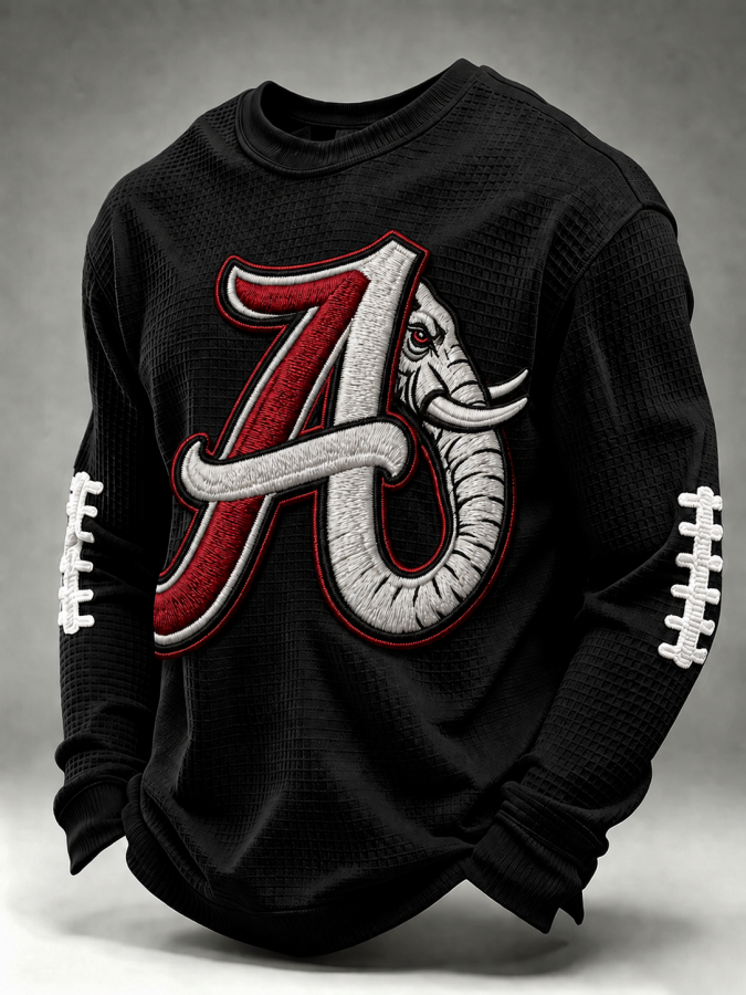 Men'S Football  Printed Waffle T-Shirt