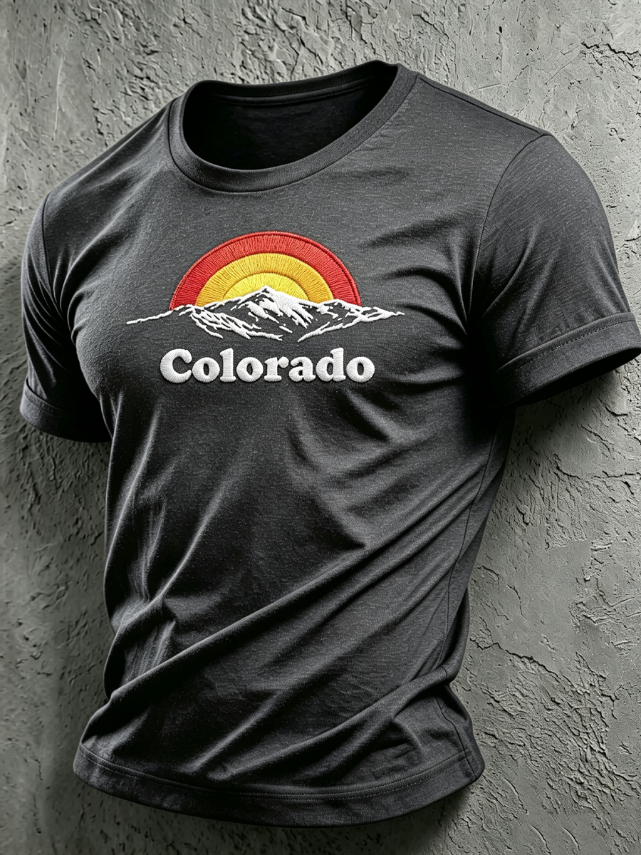 Men'S Colorado 150Years Anniversary Casual T-Shirt