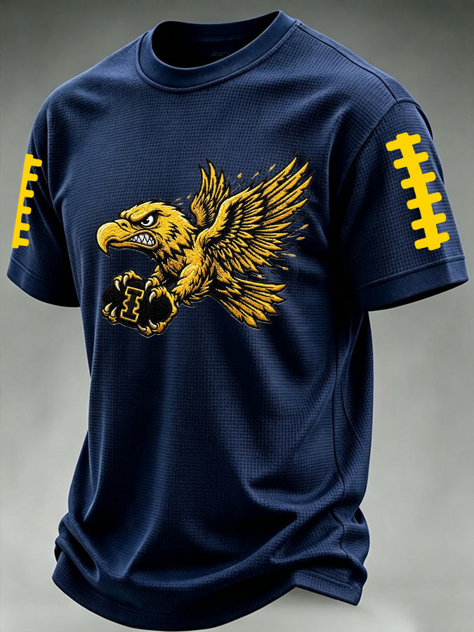 Men'S Football Fans Printed Waffle T-Shirt