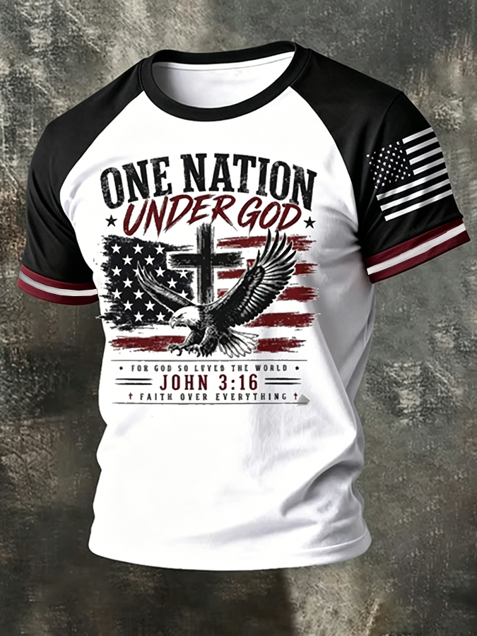 Men's America 250th Anniversary Art Print Casual T-Shirt