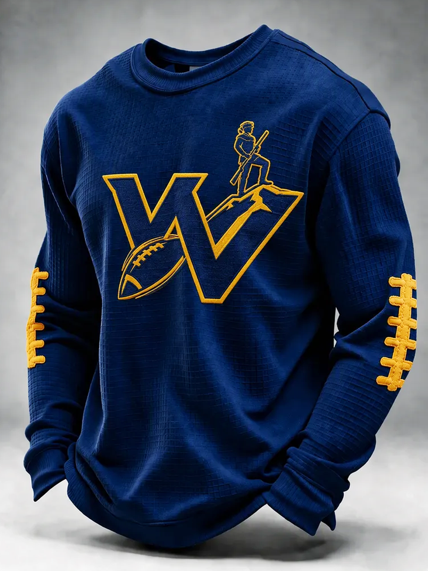Men'S Football Printed Waffle T-Shirt