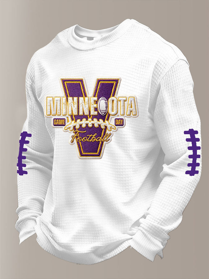 Men'S Football  Printed Waffle T-Shirt