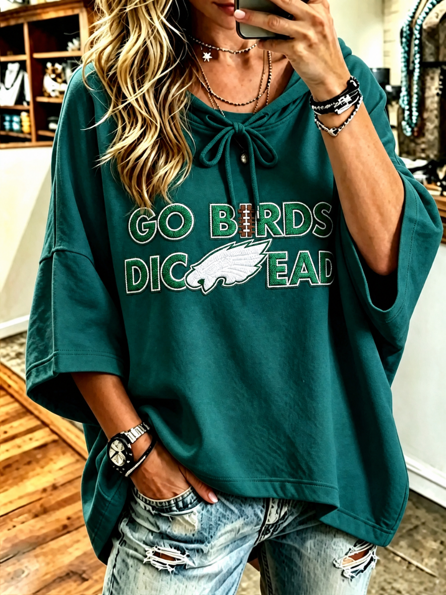 Women's Football Printed Casual Hoodie