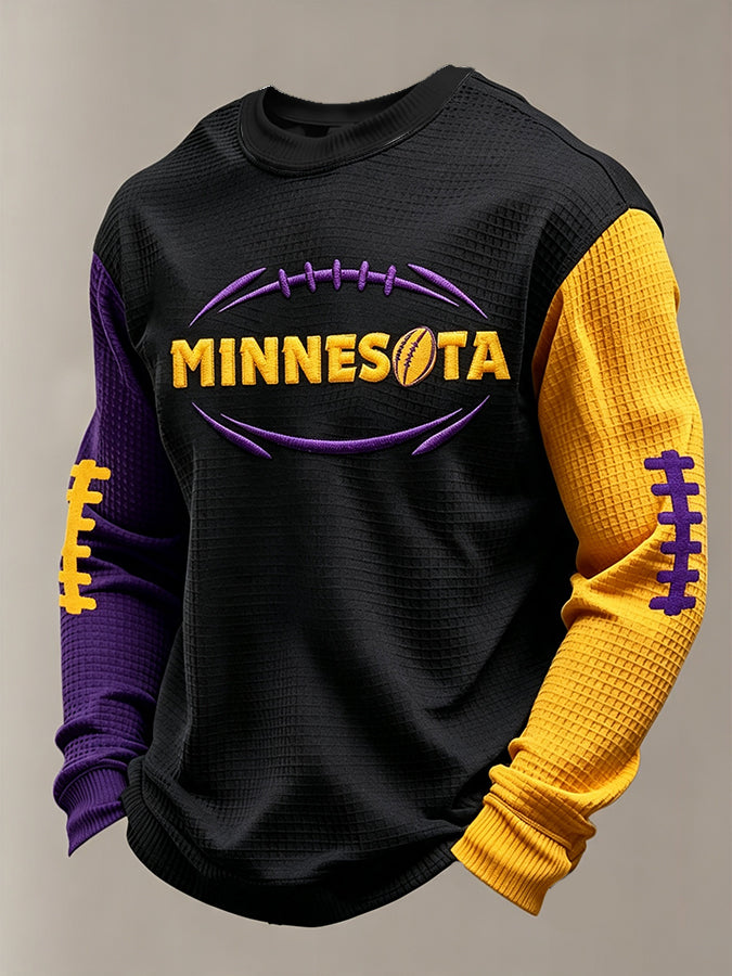Men'S Football  Printed Waffle T-Shirt