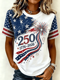 Women's 250Th Anniversary Independence Day  Print T-shirt