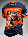 Men'S Football Fan Print Casual T-Shirt