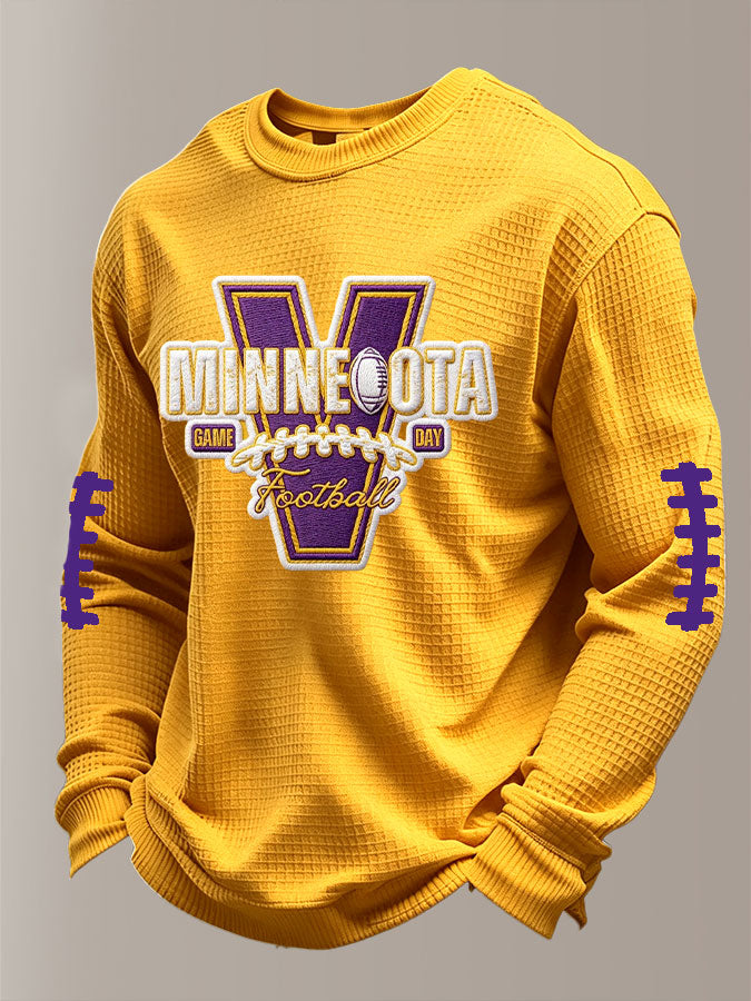 Men'S Football  Printed Waffle T-Shirt