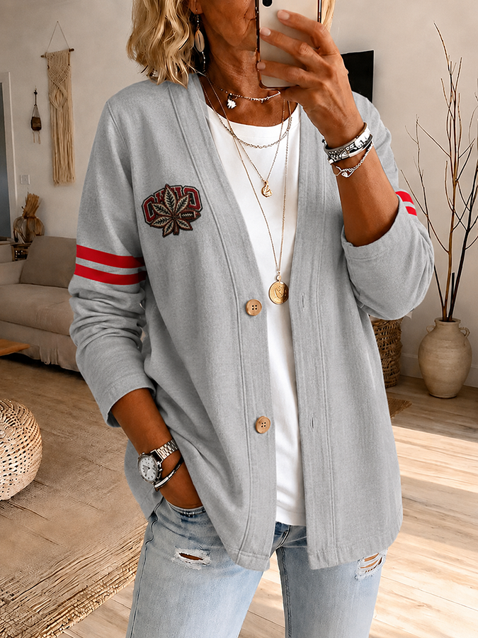 Women'S University Football Fan Cardigan