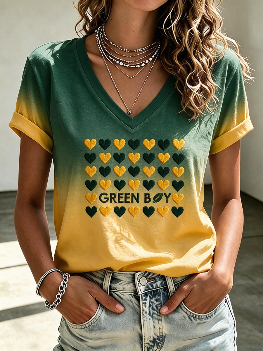 Women'S Casual Football Printed T-Shirt