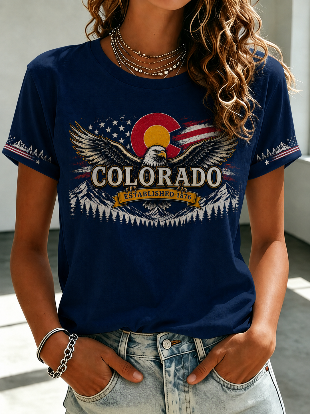 Women'S Colorado Strong: Rising From The Ashesn Printed T-Shirt
