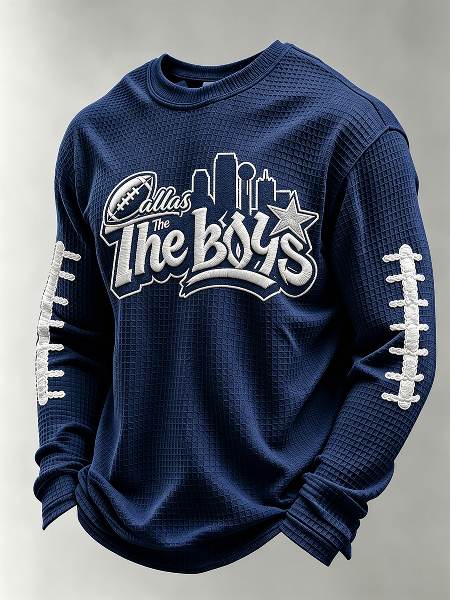 Men'S Retro Football Waffle T-Shirt