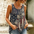 Women's Floral Art Print Tank Top