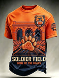 Men'S Football Fan Print Casual T-Shirt