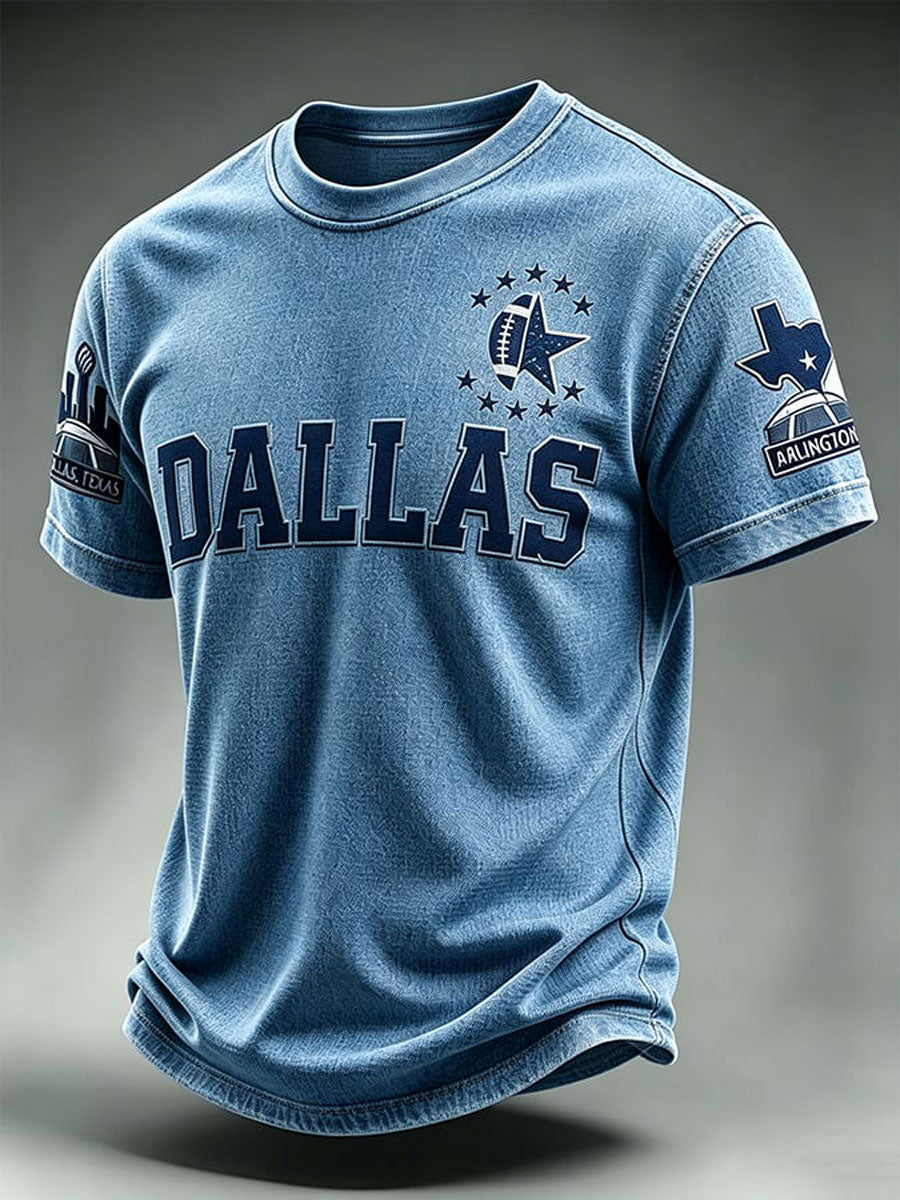 Men's Football Game Print Casual T-Shirt