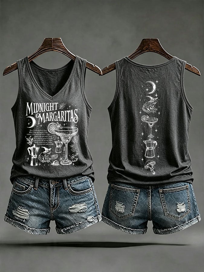 Women's Midnight Margaritas Printed Tank Top